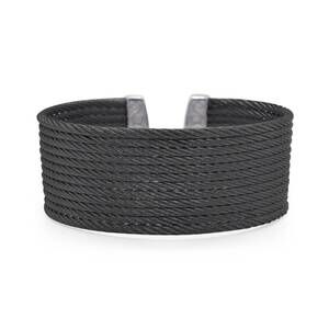 NEW DISC women's cuff essentials 12 row cuff bracelet in black